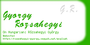 gyorgy rozsahegyi business card